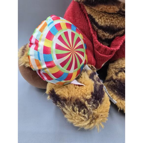 Build A Bear Baby Tiger Cub 15" Shirt Lollipop 2017 Blue Eyes - Picture 2 of 4